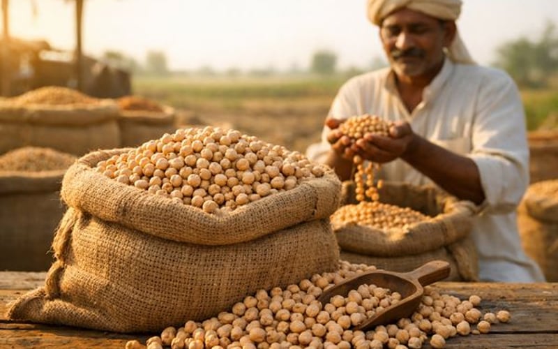 भारतीय चने के दाम मई के अंत के बाद स्थिर रहते हैं