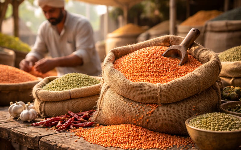 Indian Lentils: Record Masoor Imports Cap Upside Despite Festive Demand