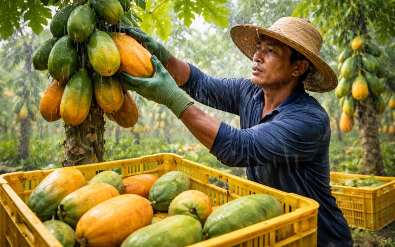 Dried Papaya Prices Steady as Heavy Rains Hit Thailand and Vietnam