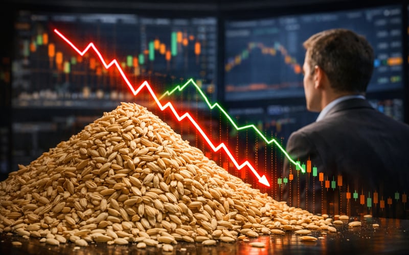 Oats Ease Lower as CBOT Futures Slip and Black Sea Prices Hold Steady