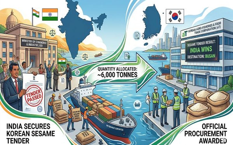 South Korea’s First 2026 Sesame TRQ Tender Sets CFR Benchmark and Signals Strong Nigerian, Pakistani, Mozambican Supply