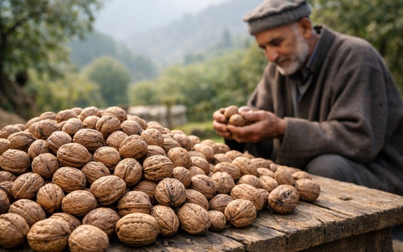 Kashmir’s Big Walnut Crop Meets Import Squeeze and Orchard Limits