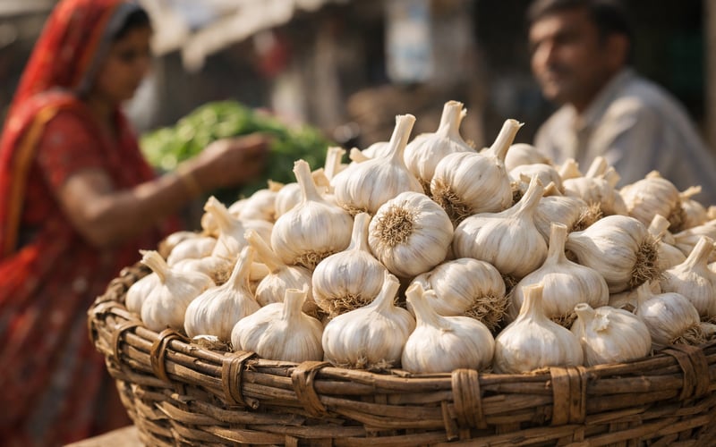 Indian Garlic Tightens: Rajasthan Shortfall Meets Rising Winter Demand