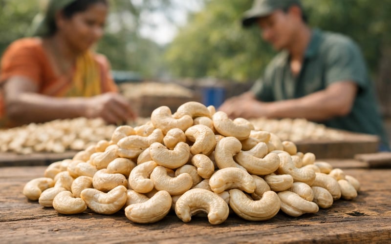 Cashew Kernels Hold Firm as India Steadies and Vietnam Edges Higher