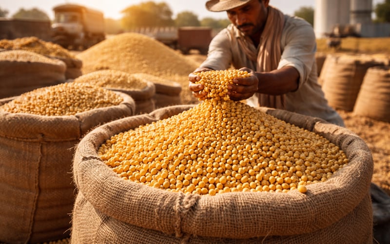 India’s Soybean Squeeze Reshapes Trade Flows and Price Signals