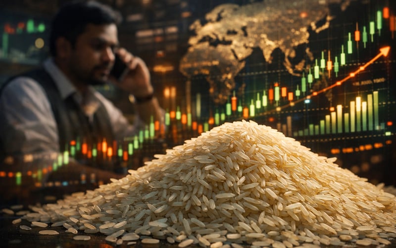 تحول حاد نحو الصعود في أرز بسمتي الهندي مع اشتداد نقص الأرز الخام