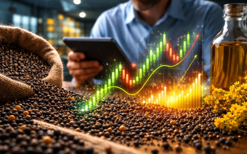 Rapeseed Softens as Soy, Palm and Crude Weaken but EU Demand Holds