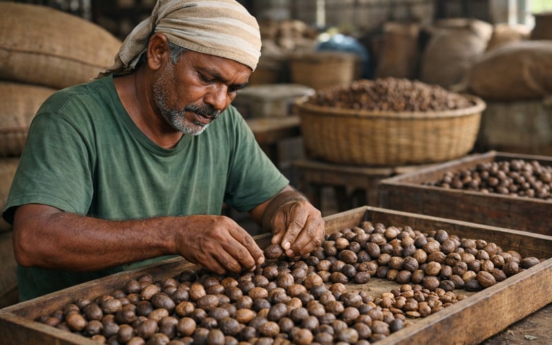 Indian Nutmeg FOB Steady as Monsoon Rains Build and Demand Stays Firm