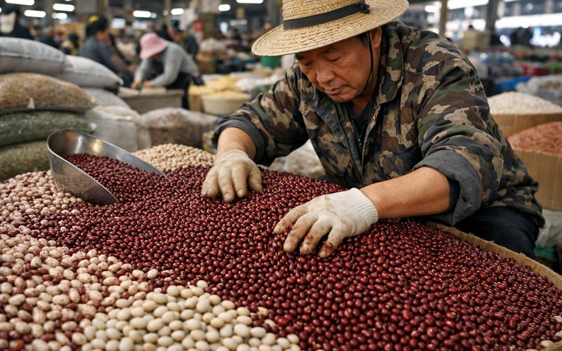 China Red Adzuki Beans Hold Steady as Stocks Gradually Clear