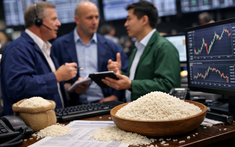 استقرار سوق الأرز مع تماسك عقود CBOT الآجلة وثبات قيم الـ FOB