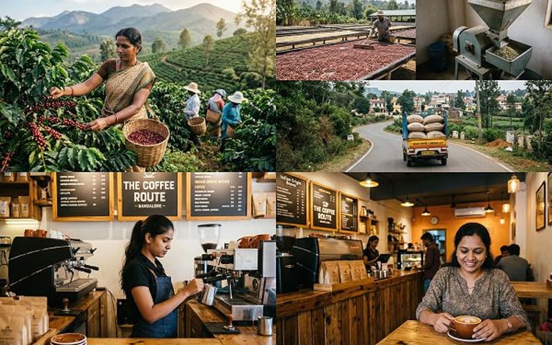 Las exportaciones de café de India alcanzan un récord mientras los precios globales se enfrian desde sus máximos