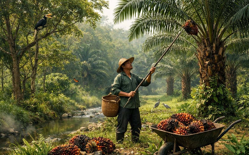 Palm Oil Futures Ease but Weather and Biodiesel Keep the Floor Firm