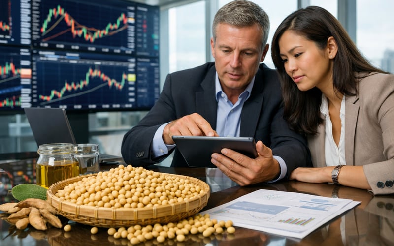Soy Complex Firms as Futures Rebound and Physical Premiums Edge Higher