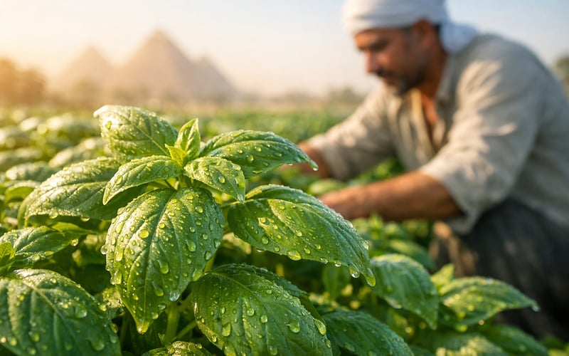 Egyptian Basil Extends Price Advantage Over India as Heat Builds