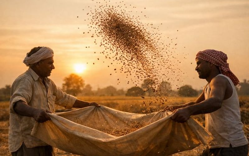 Linsen unter Druck, da indische Pulsböden nicht beißen