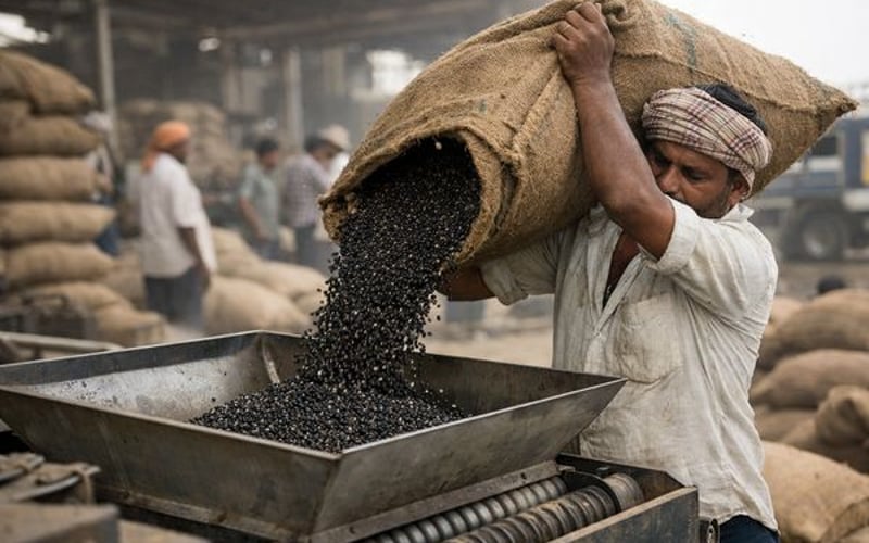 O Grão Preto Sobe em Hubs Indianos à Medida que os Preços de Mianmar se Firmam e as Chegadas de Verão Começam