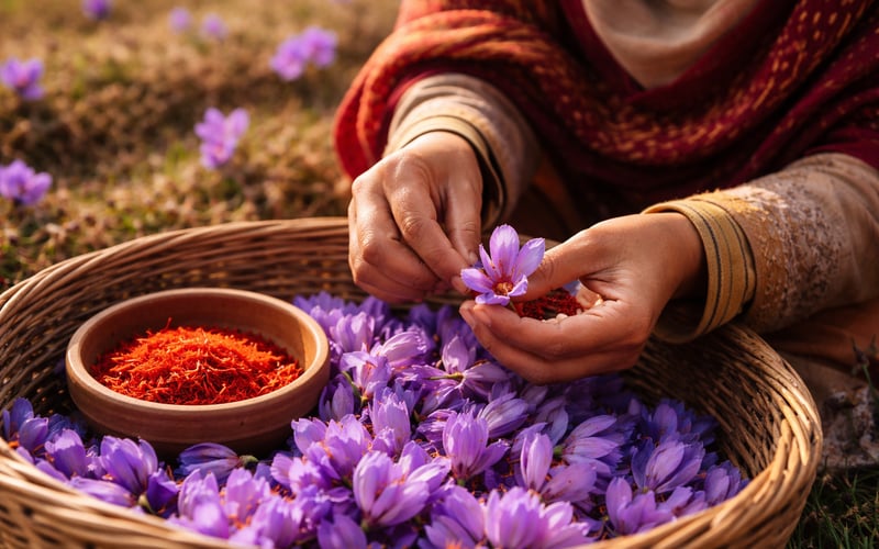 Dry Kashmir Weather Puts Saffron Flowering at Risk