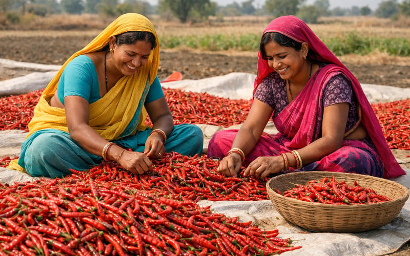Weather-hit Indian chilli crop tightens supply and lifts prices
