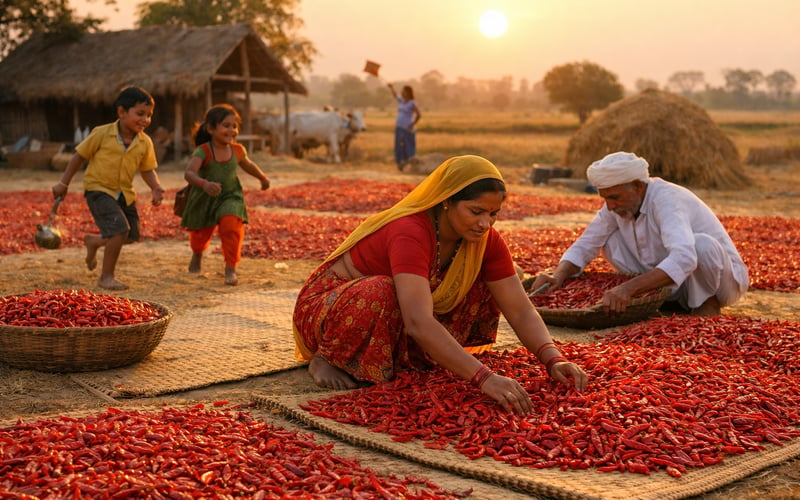 Tight Stocks and Weather Risks Keep Indian Red Chilli Prices Firm