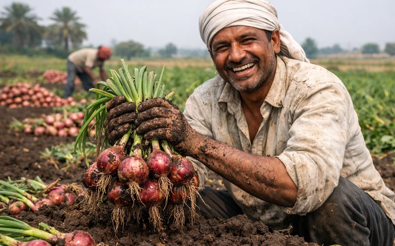Onion Prices Hold Steady as India’s Dehydrated Market Balances Egypt’s Fresh Supply
