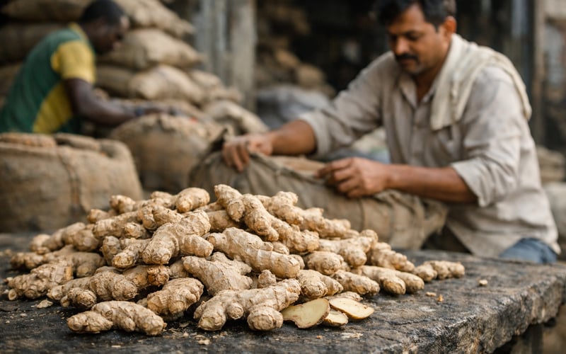 Dry Ginger Tightens: Indian Supply Squeezed as Nigeria’s Crop Slumps