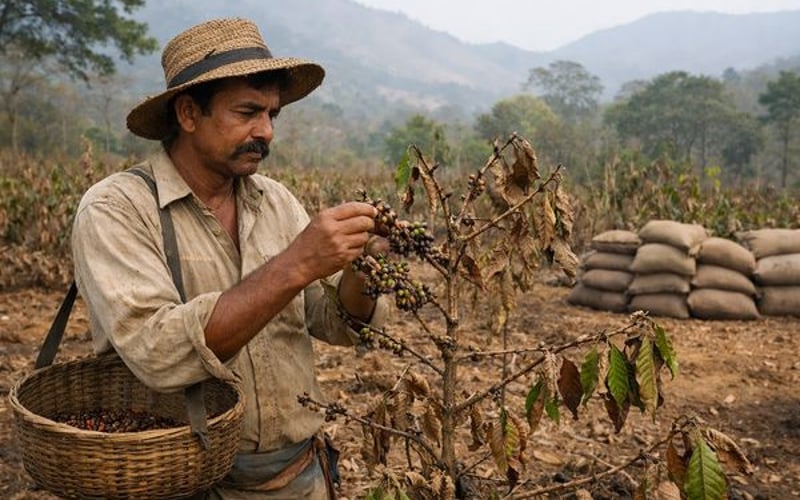 La menor cosecha de café de India frena el impulso de exportación en el FY 2026-27
