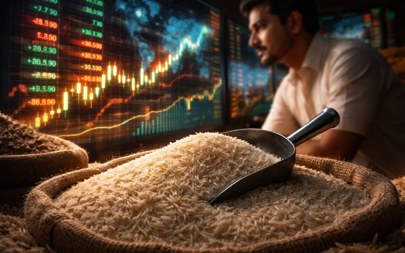 Indian basmati rice surges as 1509 paddy rallies, but profit‑taking caps gains