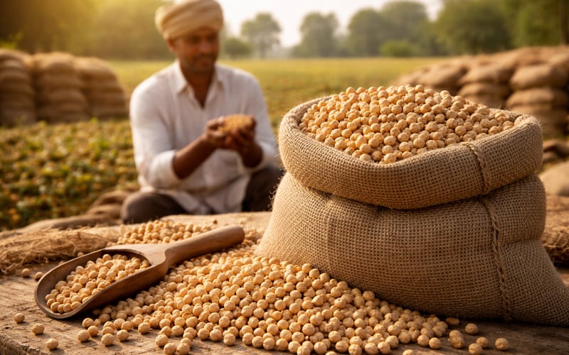Indian Chickpeas Hold Firm as Buffer Stocks Cap Upside Near-Term