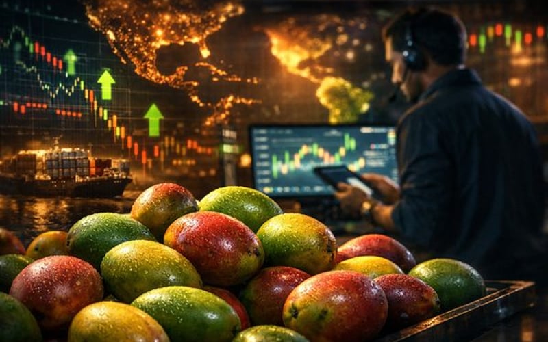 Globalny rynek mango zaostrza się, gdy Meksyk zawodzi, a Brazylia zyskuje grunt