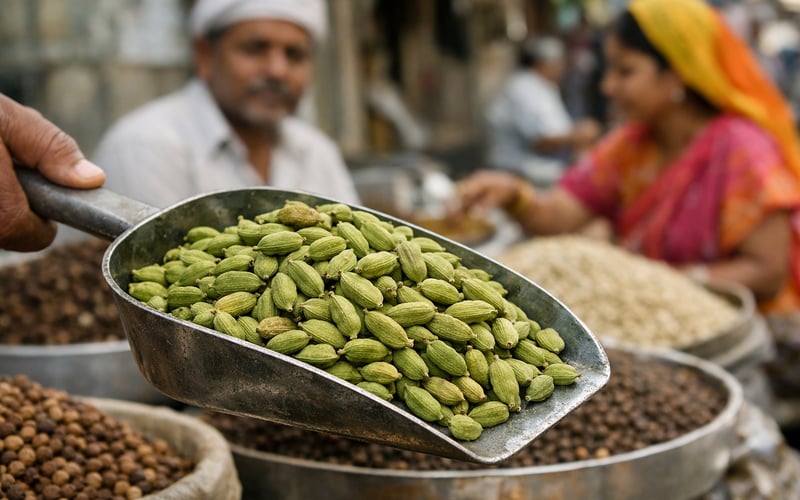 Indian Cardamom Prices Ease Slightly as Monsoon Progress and Demand Stay Balanced