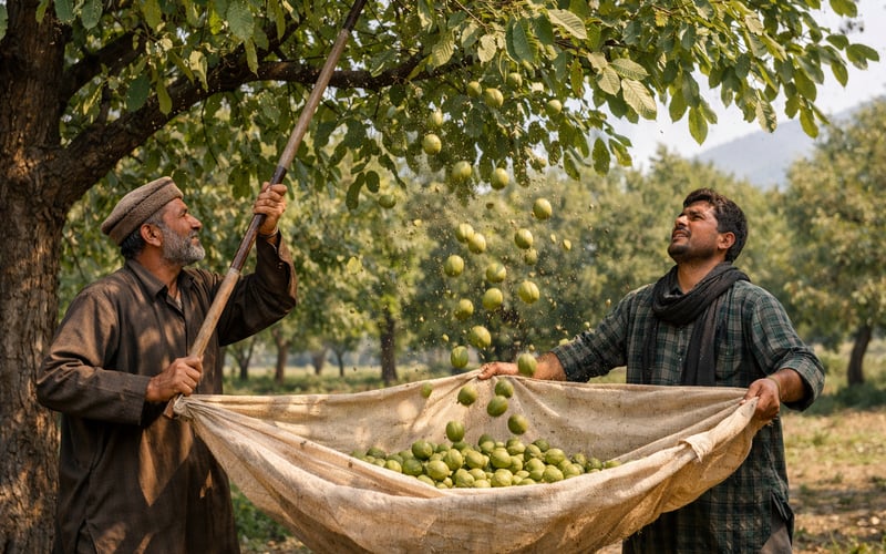 Indian Walnut Market Holds Steady as Kashmiri Crop Flows Smoothly