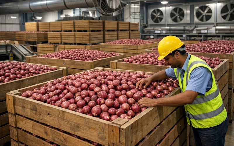 India’s Onion Market: Maharashtra Steps In as Prices Slide, Processing Holds Firm
