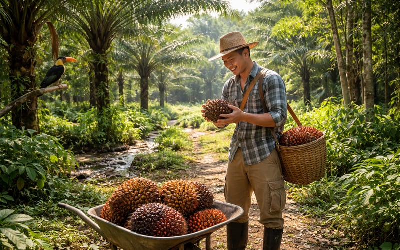 Palm Oil Futures Edge Higher as El Niño Risks Clash with Record Stocks