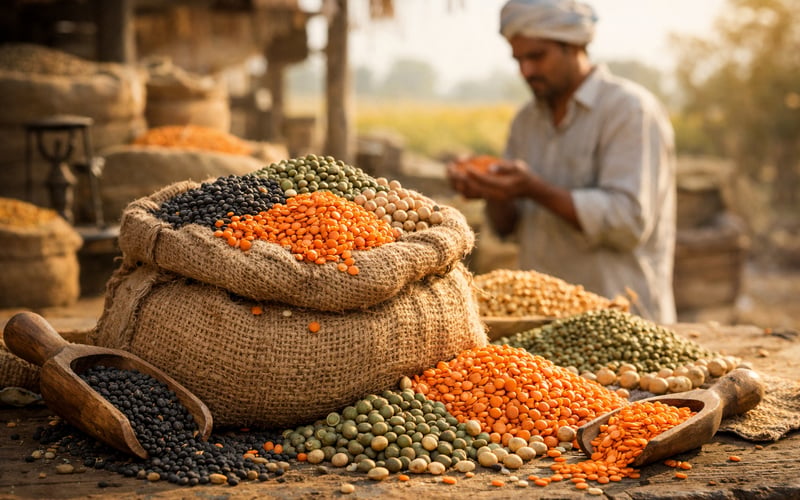 Les lentilles sous pression : marché indien discret, importations faibles, perspectives plus fermes