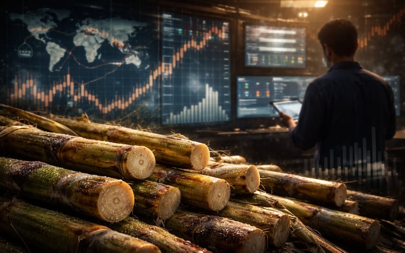 Zucker-Futures geben nach, da Indien den Markt strafft und Brasilien kontinuierlich liefert