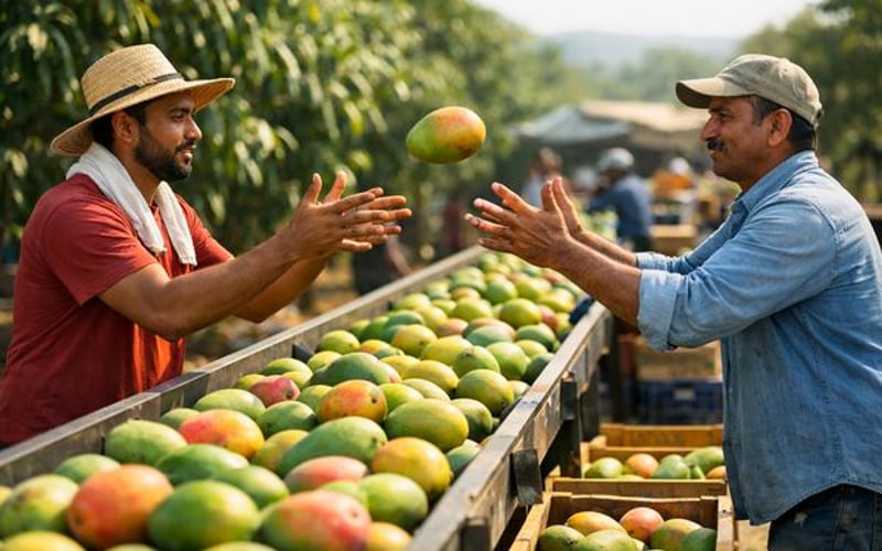 Zakłócenia w Zatoce wpływają na mango z Jagtial, podczas gdy ceny suszonych mango pozostają stabilne