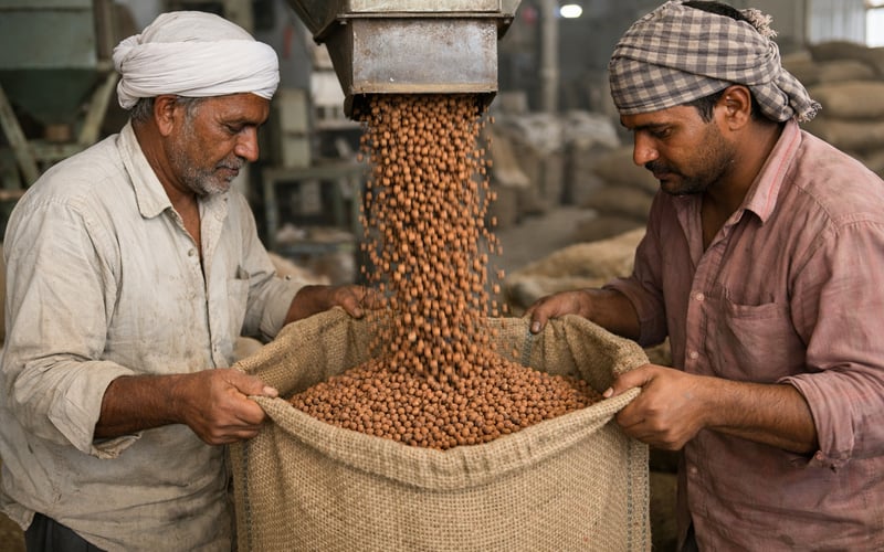 Desi chana under pressure as mill demand lags despite tighter stocks