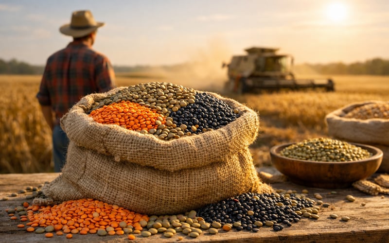 Canadian Lentil Prices Hold Steady as Harvest Progresses Under Warm Skies