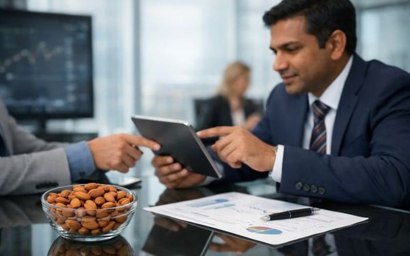 कमज़ोर रुपया, कड़ी कैलिफोर्निया की आपूर्ति बादाम की कीमतों को गर्मियों में स्थिर रखता है