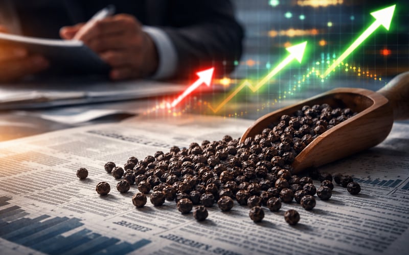 Pepper Market Firms as Indian Buying Strengthens, Global Prices Mixed