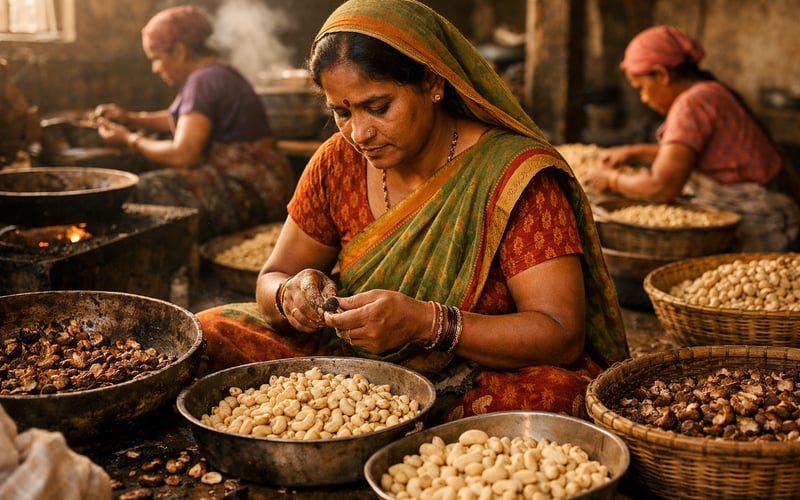Indian Cashew Kernels Steady While Domestic Mandi Prices Whipsaw