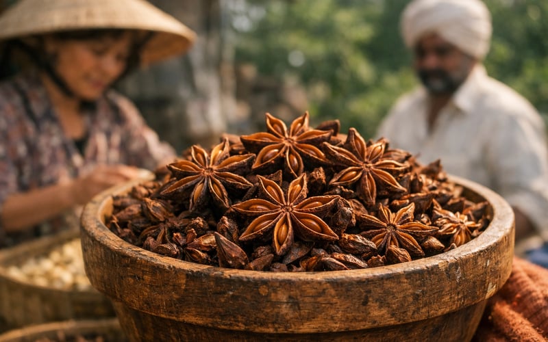 वियतनाम और भारत में मौसम जोखिम बढ़ने के बीच स्टार सौंफ की कीमतें स्थिर