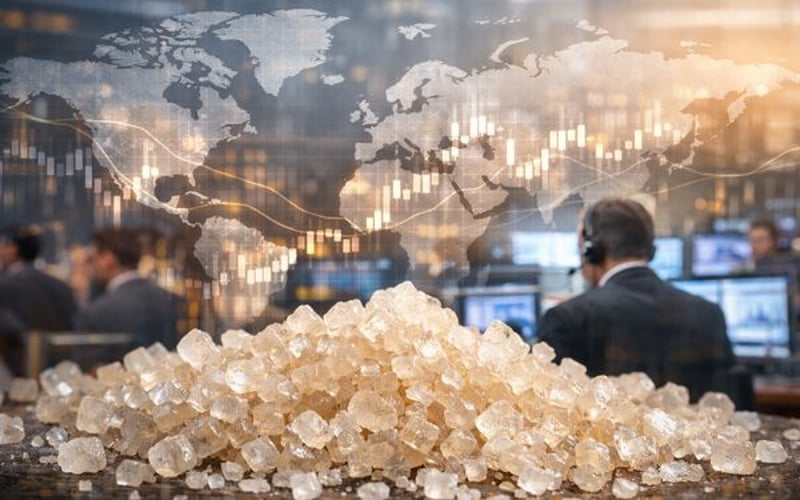 El mercado de azúcar de la India se suaviza mientras la prohibición de exportación choca con los benchmarks globales firmes