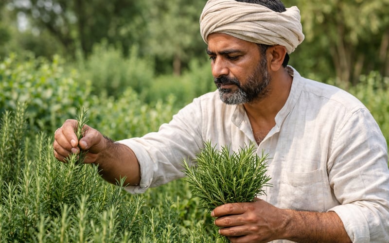 Indian Organic Rosemary FOB New Delhi: Flat Prices Amid Monsoon Uncertainty