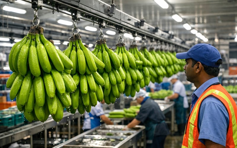 Storm-Damaged Maharashtra Bananas Tighten Supply as Processing Prices Edge Up