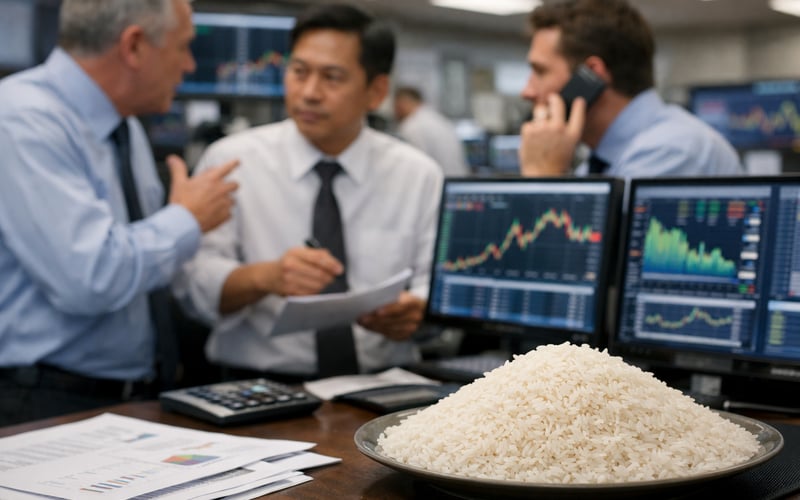تباطؤ الصادرات التايلاندية يلتقي مع مخاطر النينيو: سوق الأرز على حافة السكين