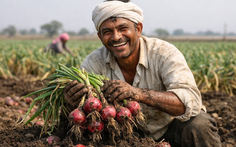 Maharashtra onion price slump: local crisis, global signals