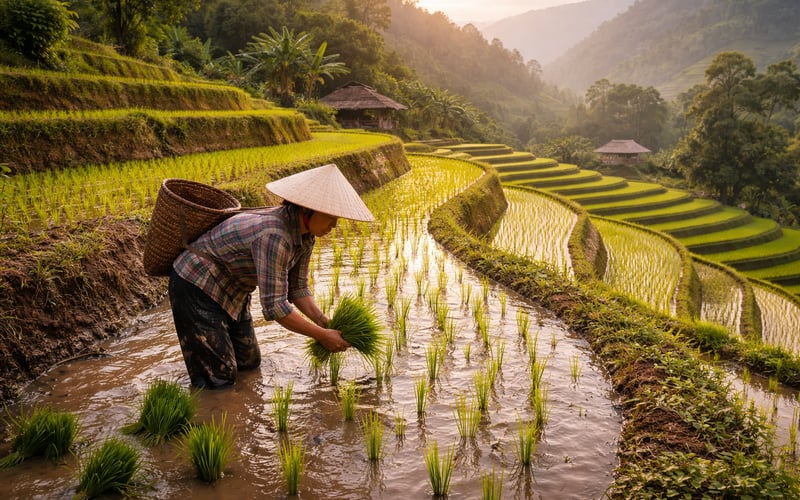 Indian and Vietnamese Rice Ease Lower as Monsoon Deficit Caps Downside