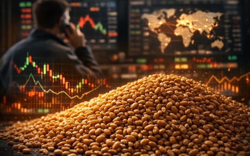 Wheat Market Under Pressure as Futures Ease but Weather Risks Persist