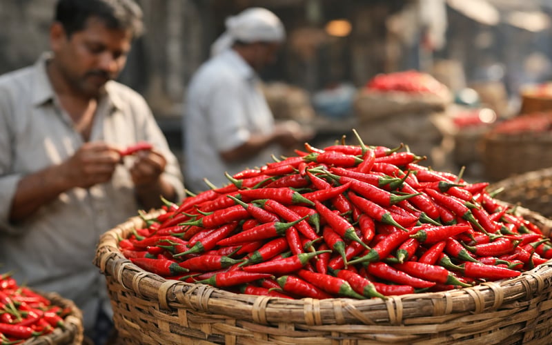 Indian Chilli Market Softens as Exporters Grapple With Residue Concerns